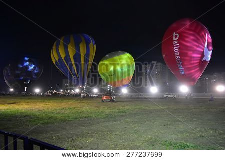 Chennai, Tamilnadu - India, January 6, 2019 : Hot Air Ballon Festival