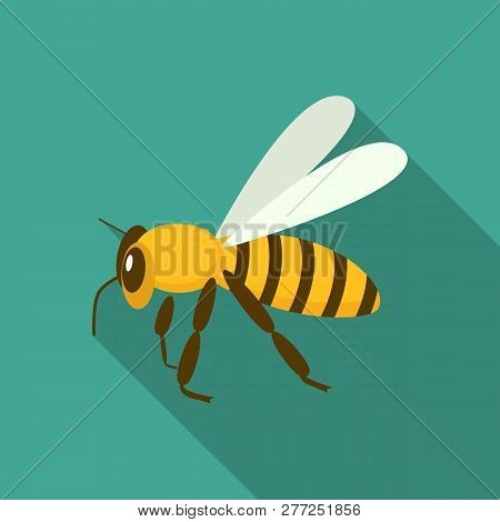 Queen Bee Icon. Flat Illustration Of Queen Bee Vector Icon For Web Design