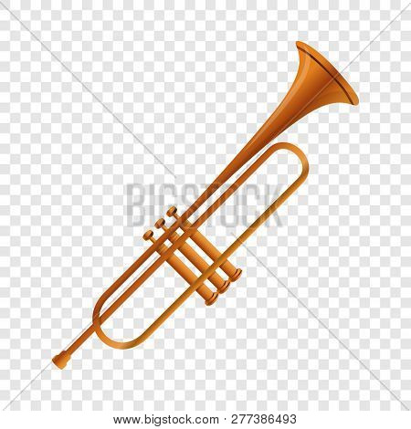 Gold Trumpet Icon. Cartoon Of Gold Trumpet Icon For Web Design