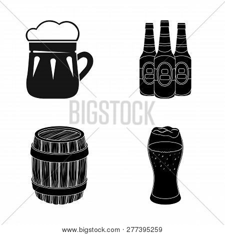 Vector Illustration Of Minimal And Pint Sign. Set Of Minimal And Craft Vector Icon For Stock.