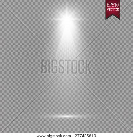 Vector Spotlights. Scene. Light Effects Magic Concept