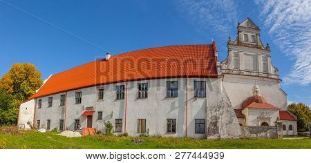 Klimontow, Poland - October 9, 2015:
Roman Catholic Church Pw. St. Jack And The Dominican Monastery.