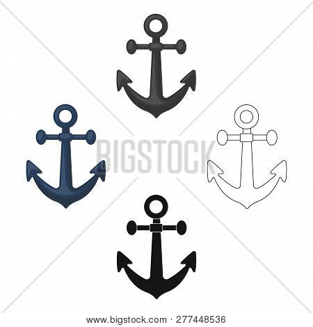 Anchor Icon In Cartoon Style Isolated On White Background. Pirates Symbol Stock Vector Illustration.