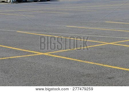 Empty Car Parking. Modern Parking Lot. Carpark.