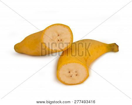 Cavendish Bananas Isolated On White Background. (this Has Clipping Path)
