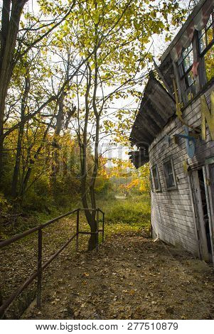 Abandoned Fun House In A Dead Amusement Park