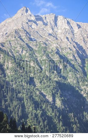 A Snow-capped Mountain Peak In Sonmarg Kashmir. Mountains Of The Himalayas