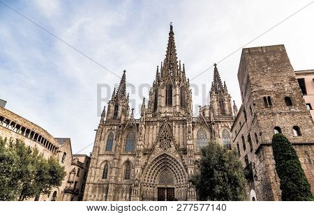 Cathedral Of Barcelona Spain Europe Panorama Picture