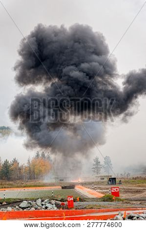 Nizhniy Tagil, Russia - September 25. 2013: Display Of Fighting Opportunities Of Military Equipment 