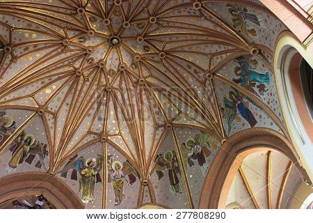 Tarnow, Poland - May 01, 2014: Interior Of The Gothic Catholic Church Of The Holy Family