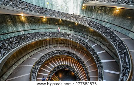 Bramante Staircase In Vatican Museums