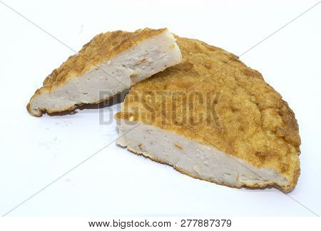 Fried Mince Notopterus On White Background - Fish Food