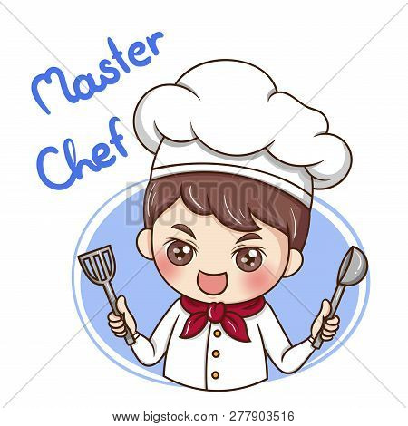 Illustration Of Cartoon Character Male Chef Master Chef