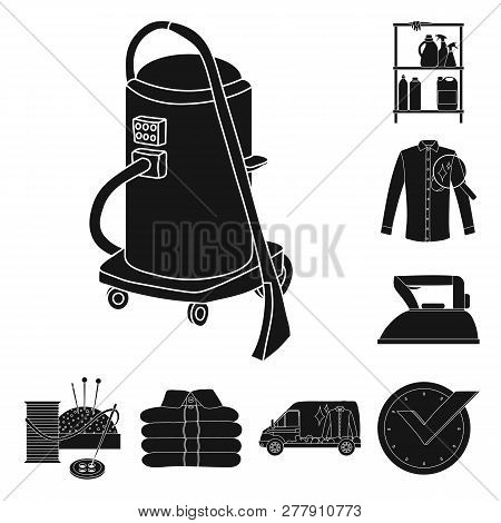 Vector Illustration Of Laundry And Clean Sign. Set Of Laundry And Clothes Stock Vector Illustration.