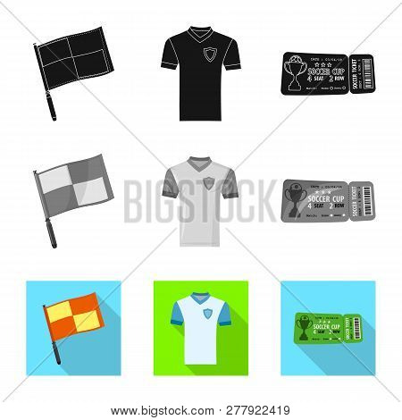 Vector Illustration Of Soccer And Gear Symbol. Set Of Soccer And Tournament Vector Icon For Stock.