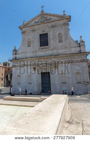 Rome, Italy - June 22, 2017: Amazing View Of Chiesa Di Santa Susanna Alle Terme Di Diocleziano In Ro