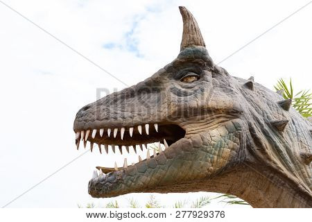 Dinosaur Mouth With Big Teech Close Up