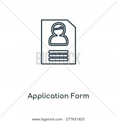 Application Form Icon In Trendy Design Style. Application Form Icon Isolated On White Background. Ap