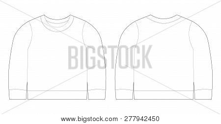 Infant T Shirt Vector Photo Free Trial Stock Infant T Shirt Ilration Sweatshirt Sketch Template Front And Back View