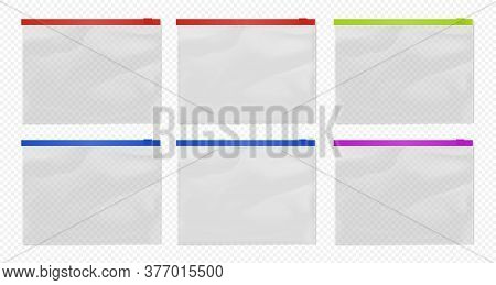 Ziplock Bag. Clear Zip Lock Pouch Template. Transparent Ziplock Bag Mockup Different Colors Isolated
