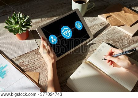 Vpn - Virtual Perivate Network. Internet Conncetion Privacy Concept.