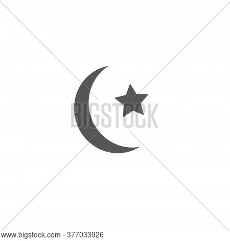 Moon And Stars At Icon Whrite Backround Eps 10