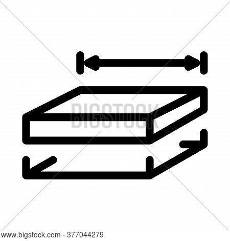 House Foundation Marking Icon Vector. House Foundation Marking Sign. Isolated Contour Symbol Illustr