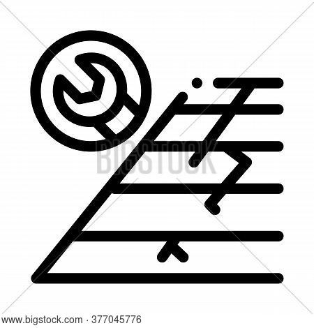 Roof Repair Icon Vector. Roof Repair Sign. Isolated Contour Symbol Illustration