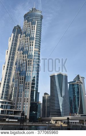 Dubai, Uae - Feb 17: Jw Marriott Marquis Dubai, Uae, As Seen On February 17, 2020. It Is The Worlds 
