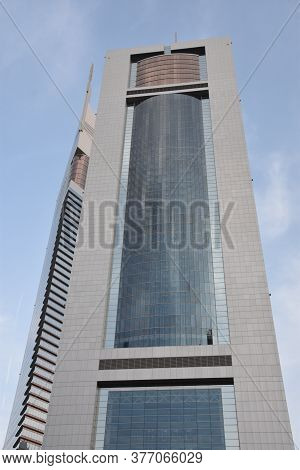 Dubai, Uae - Feb 17: Emirates Towers In Dubai, Uae, As Seen On Feb 17, 2020. The Complex Contains Th