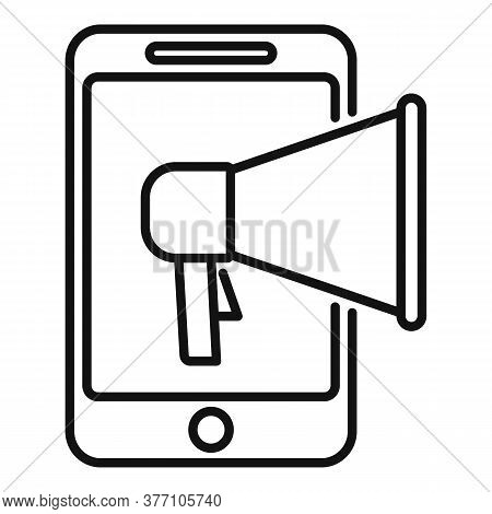 Smartphone Remarketing Icon. Outline Smartphone Remarketing Vector Icon For Web Design Isolated On W