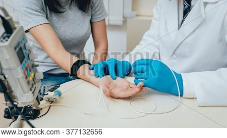 Reception At The Doctor-neuropathologist. Medical Examination In Hospital