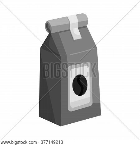 Vector Design Of Pack And Coffee Sign. Set Of Pack And Package Vector Icon For Stock.