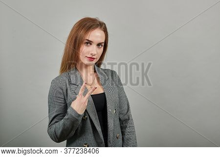 Raising Two Fingers Up On Hand It Is Shows Peace Strength Fight Or Victory Symbol And Letter V In Si