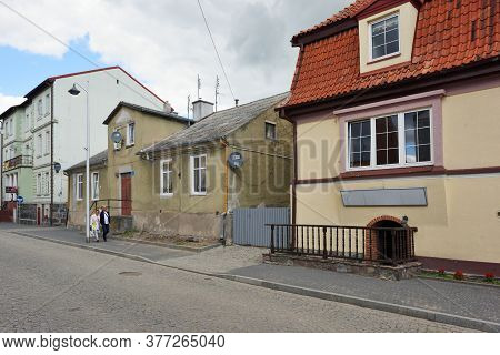 Mikolajki, Poland, July 12: Street Of Old Town On July 12, 2020 At Mikolajki, Poland. Mikolajki Is A