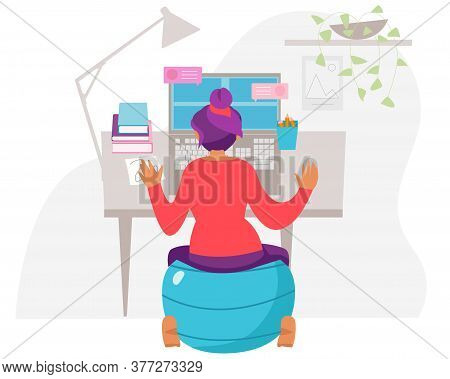 Healthy Lifestyle. Comfortable Working At Office And Home.