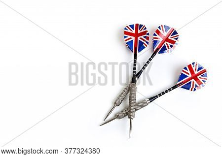 Darts With British Flagon A White Background