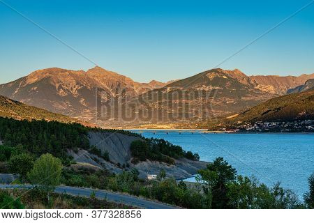 Lake Serre-poncon, Lac De Serre-poncon Is A Lake In Southeast France Near The Town Gap. It Is One Of
