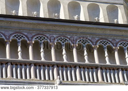 Bergamo, Lombardy, Italy: Facade Of Cappella Colleoni, Medieval Monument At The Cathedral (duomo). D