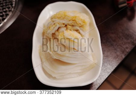 Korean Food. White Kimchi (baek Kimchi). Food Concept