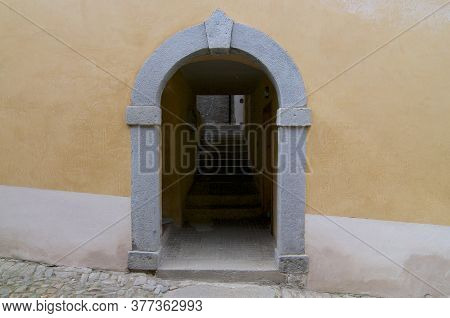 Typical View Of An Alley Entrance Taken In The Old Village Center Of Bigorio In The Capriasca Region