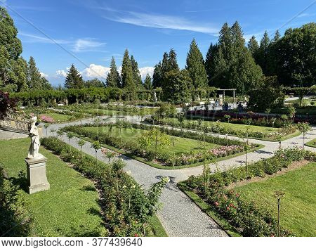 Italian Rose Garden Or Italienscher Rosengarten (flower Island Mainau On The Lake Constance Or Die B