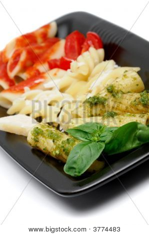 Typiske italienske Tricolor Pasta