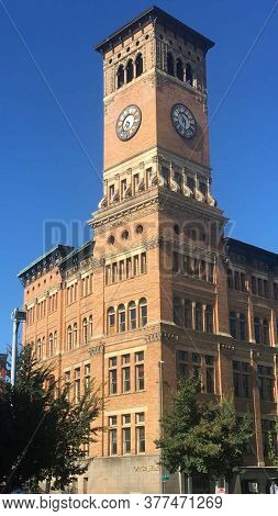 Downtown Tacoma Old City Hall Historical Building Clocktower