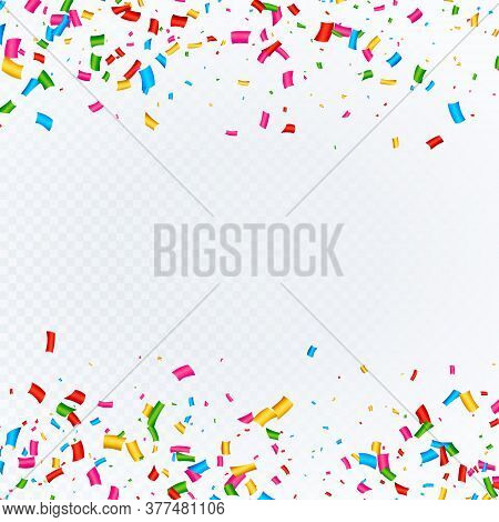 Abstract Background With Falling Confetti Vector Design Illustration