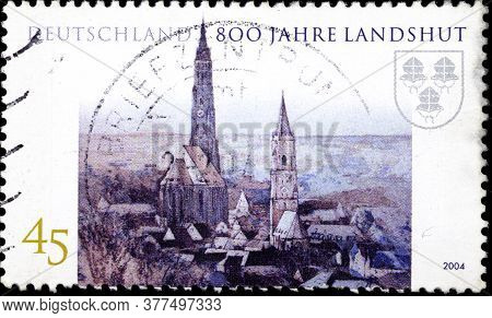02 09 2020 Divnoe Stavropol Territory Russia The Postage Stamp Germany 2004 The 800th Anniversary Of