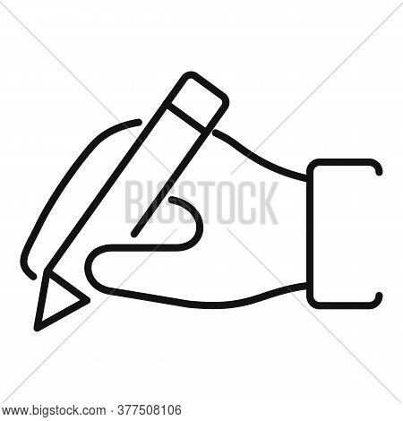 Storyteller Writing Story Icon. Outline Storyteller Writing Story Vector Icon For Web Design Isolate