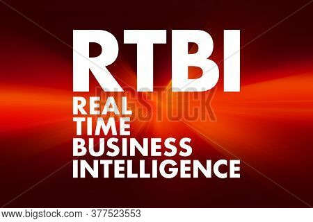Rtbi - Real Time Business Intelligence Acronym, Business Concept Background
