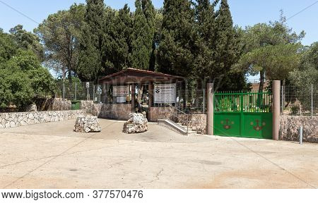 Daliyat Al-karmel, Israel, July 17, 2020 : The Main Entrance To The Deir Al-mukhraqa Carmelite Monas