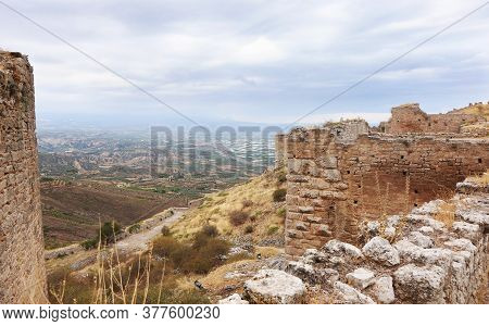 View Of The Corinthian Gulf Peloponnese Greece